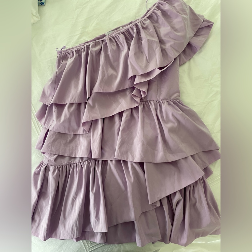 One-Shoulder Ruffled Mini Dress